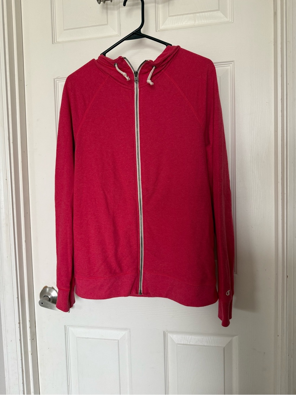 Champion Red Full-Zip Hooded Sweatshirt